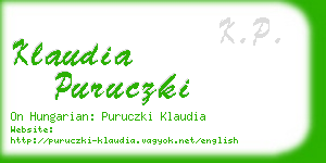 klaudia puruczki business card